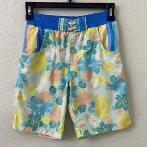 Matilda Jane Swim Trunks Shorts Boys Size 8 Floral Summer